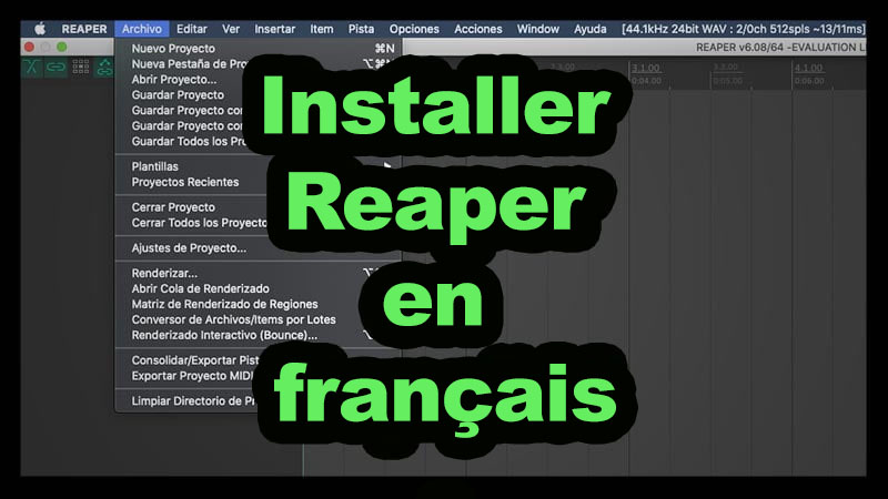 installer reaper en français