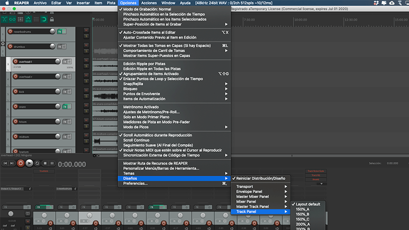 diseños de temas de Reaper